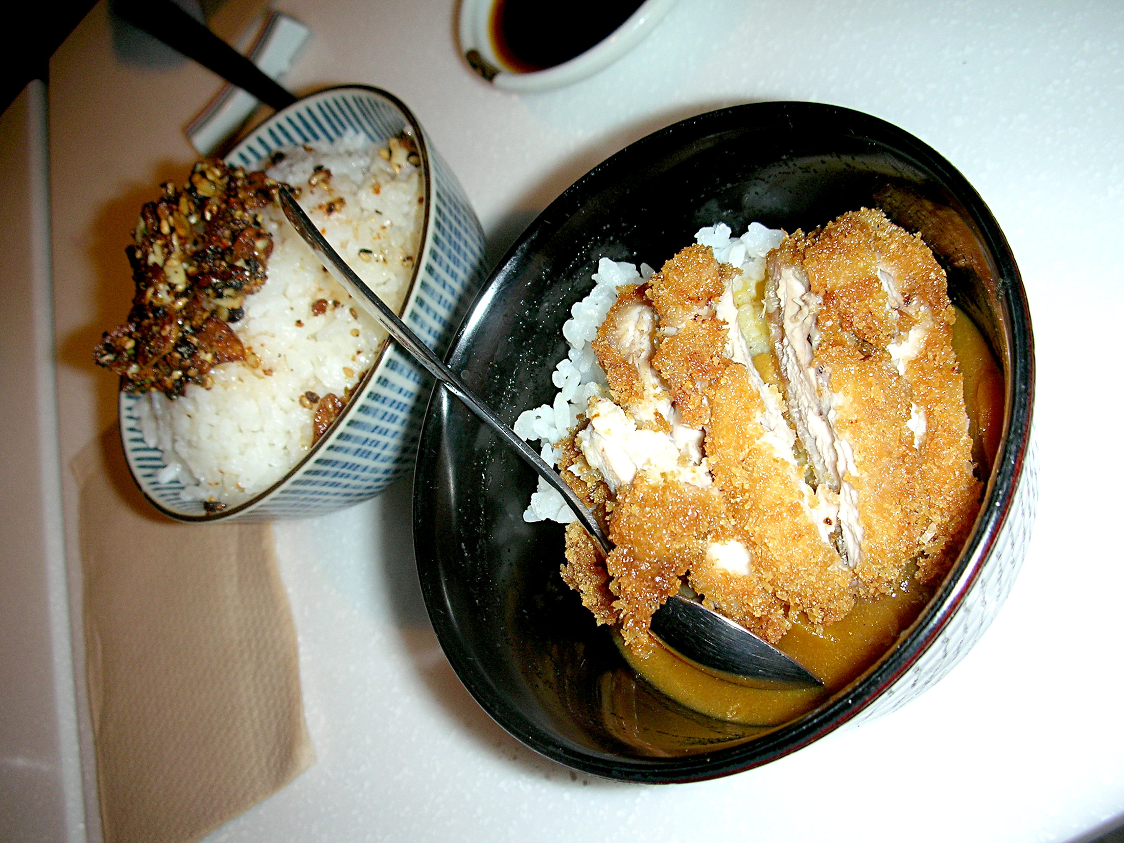 Chicken Katsu Curry and chilli rice
